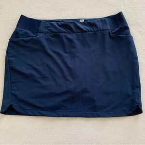 Greg Norman Play Dry Women's Pull On 18.5" Golf Skort 3.5" Shorts Liner Navy XXL
